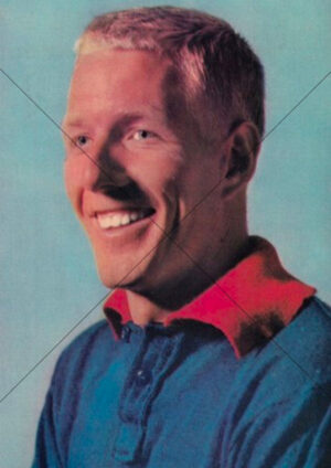 John Schultz Footscray Bulldogs 1964 Mobil Card A4 Poster Print