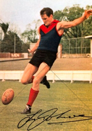 Tassie Johnson Melbourne Demons Set Shot Kick A4 Poster Print