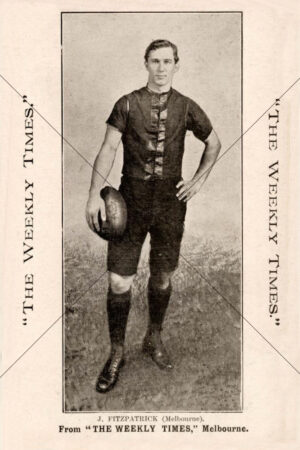 J. FITZPATRICK Melbourne Weekly Times 1910 Full Length With Ball 6x4 Photo Print