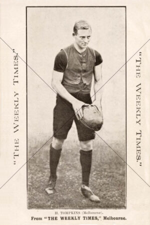 H. Tompkins Melbourne Holding Football Weekly Times 1910 6x4 Photo Print