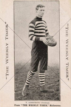 T. Armstrong Geelong Striped Guernsey Weekly Times 1910 6x4 Photo Print