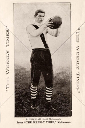 T. Grimshaw South Melbourne Weekly Times 1910 Card 6x4 Photo Print