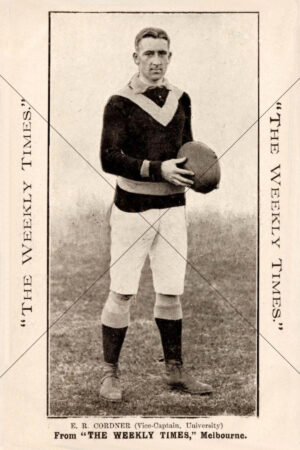 E. R. Cordner University Vice-Captain 1910 Weekly Times Card 6x4 Photo Print