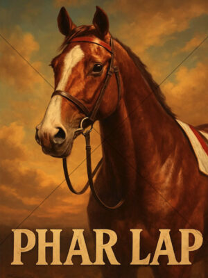 Phar Lap Poster Style Artwork 6x8 Photo Print