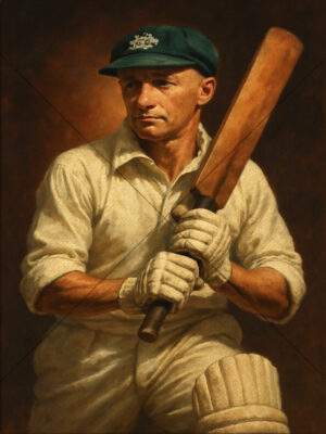 Sir Donald Bradman Classic Cricket Portrait 6x8 Photo Print