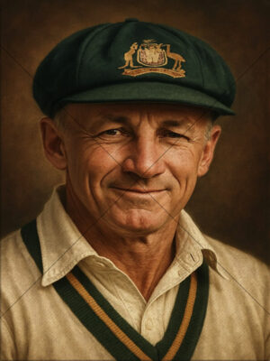 Sir Donald Bradman Close Up Portrait 6x8 Photo Print