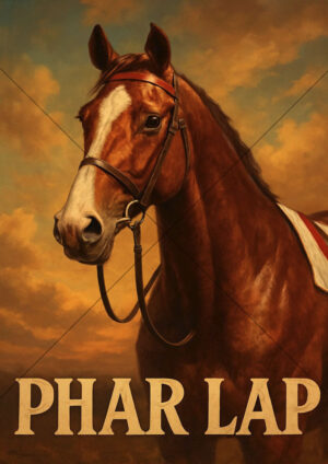 Phar Lap Classic Racing Poster Artwork A3 Poster Print