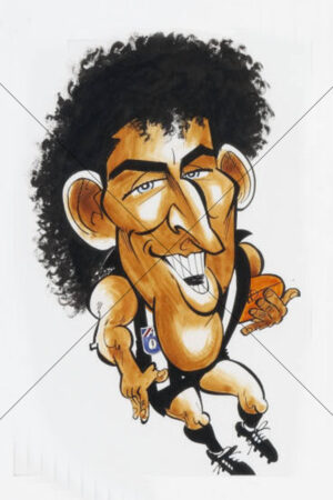 Peter Daicos Collingwood Caricature Action Pose 6x4 Photo Print