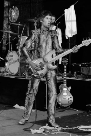 Greg Macainsh On Stage Playing Bass In Glitter Suit 6x4 Photo Print