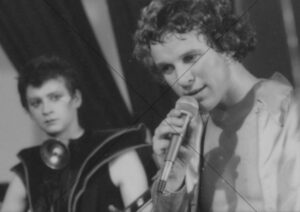 Skyhooks Close Up Singer At Microphone A4 Poster Print