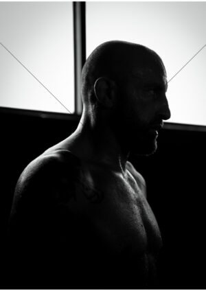 Alexander Volkanovski Side Profile Silhouette B-W A4 Poster Print