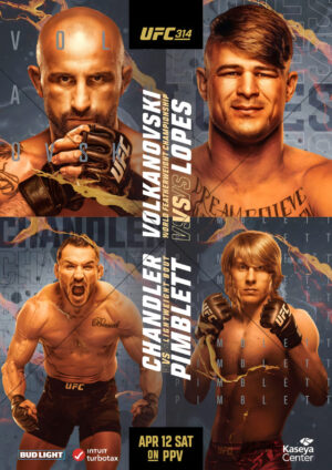 Alexander Volkanovski UFC 314 Lopes Poster A4 Poster Print