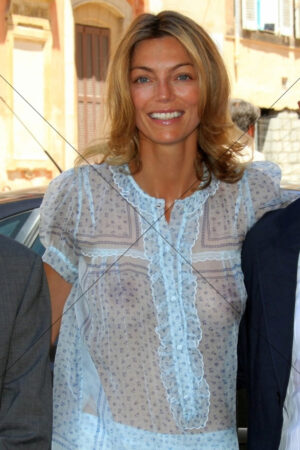 Portrait Of Woman In Sheer Floral Blouse Outdoors 6x4 Photo Print