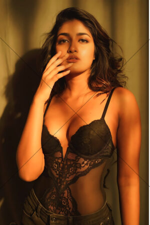 Dimple Hayati Lingerie Portrait In Warm Light 6x4 Photo Print