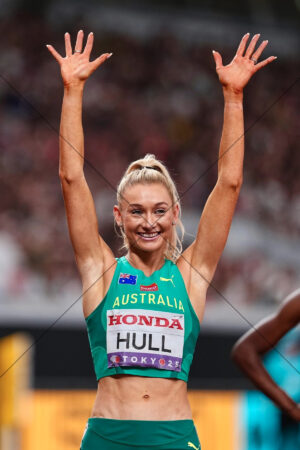 Jess Hull Australia Track Portrait Arms Raised 6x4 Photo Print