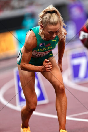 Jess Hull Australia Crouched Start On Track 6x4 Photo Print