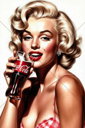 Marilyn Monroe Coca-Cola Pin-Up Art 6x4 Photo Print