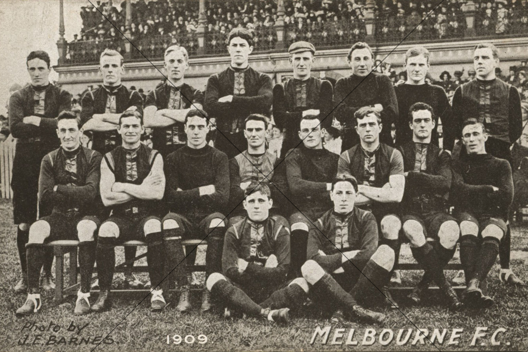 Melbourne Football Club 1909 Real Photo Postcard 6x4 Photo Print