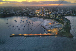 Mornington Marina Aerial Twilight View 6x4 Photo Print