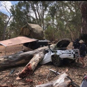 Flashback 4WD Camp Tree Crash 6x6 Photo Print