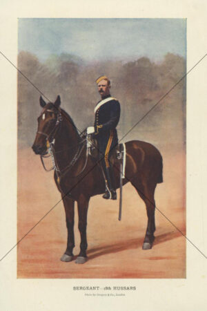18th Hussars Sergeant Mounted In Full Dress Uniform 6x4 Photo Print