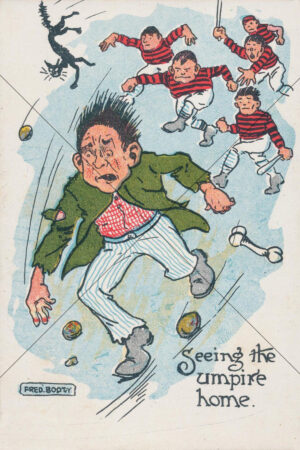 Seeing The Umpire Home Fred Booty Football Cartoon Scene 6x4 Photo Print