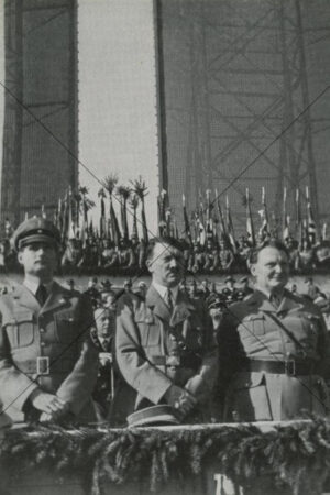 Adolf Hitler With Officers At Rally Platform Scene 6x4 Photo Print