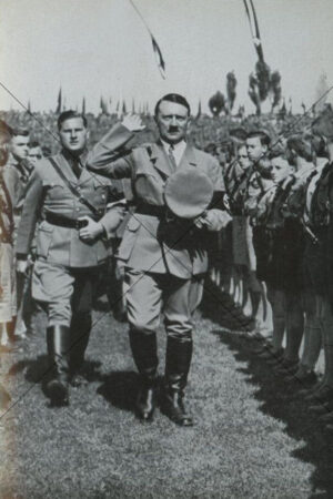 Adolf Hitler Saluting Crowd During Public Ceremony 6x4 Photo Print
