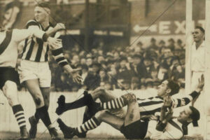 Vintage Goal Square Tangle - Classic Footy Collision 6x4 Photo Print