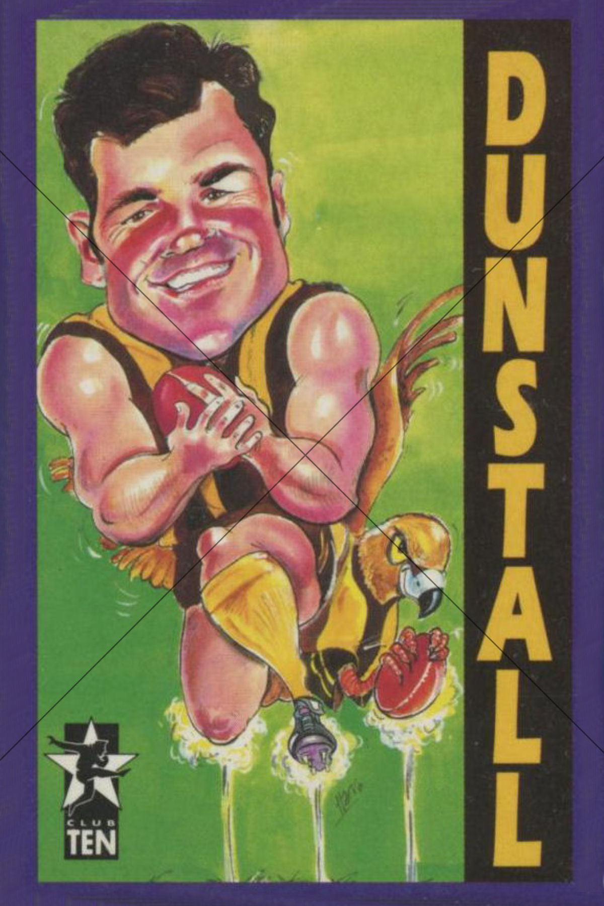Club Ten Trading Card Cartoon - Powerful Marking Shot 6x4 Photo Print