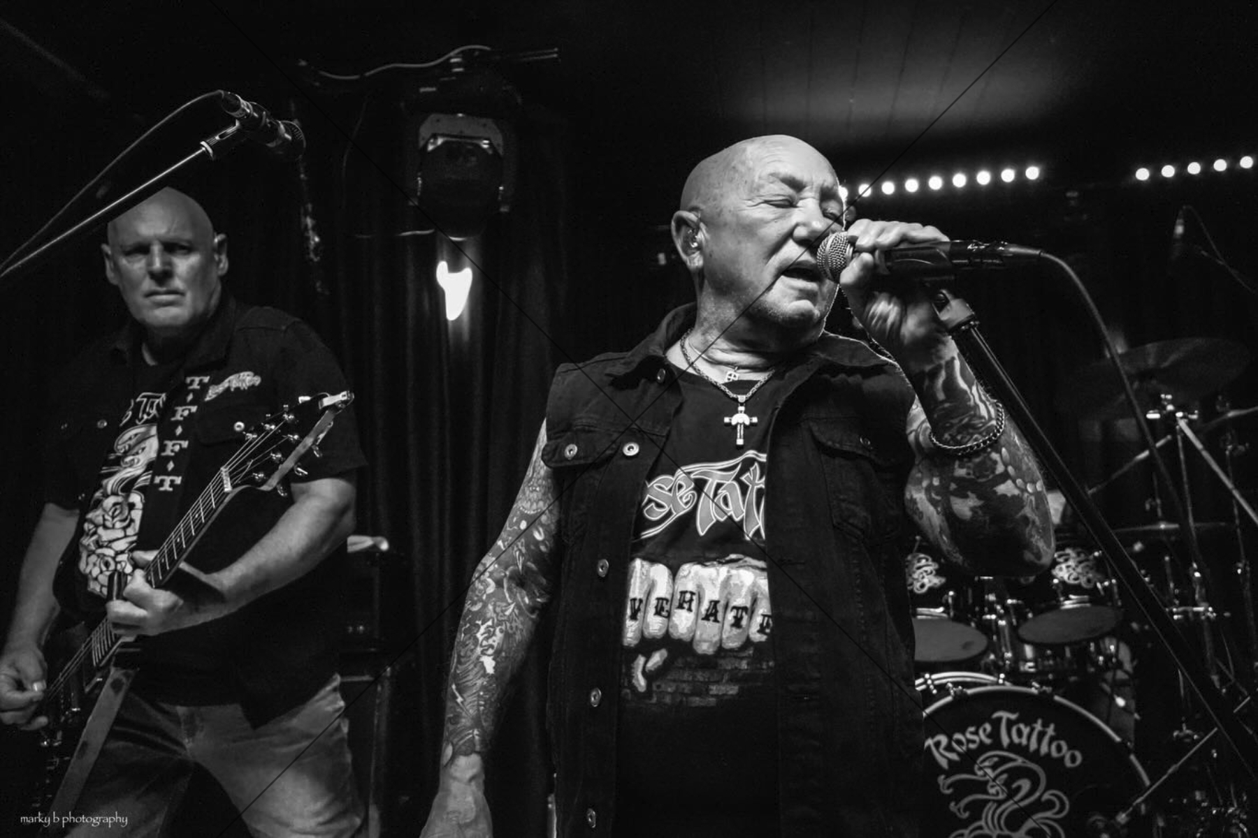 Rose Tattoo Frontman At Microphone 6x4 Photo Print
