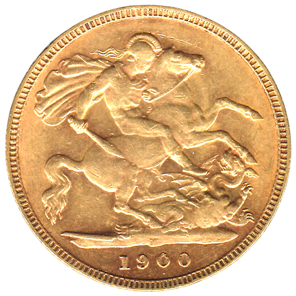 Victoria 1893-1901 - St George Reverse reverse