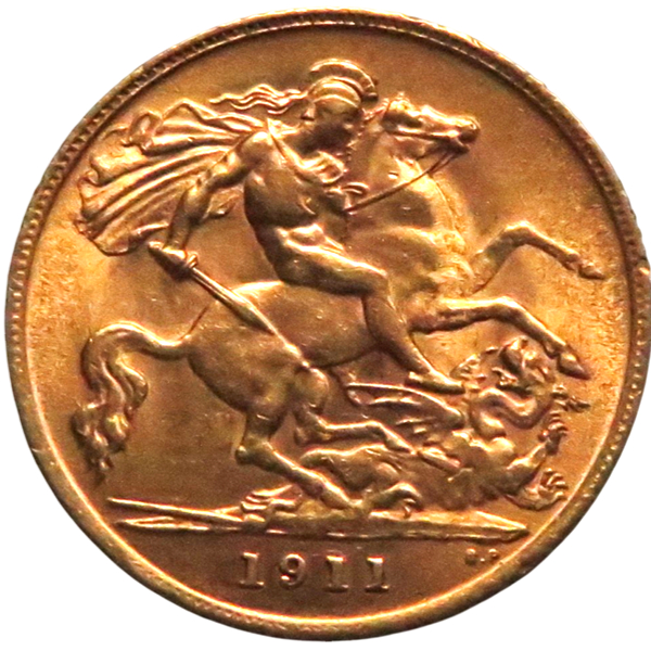 George V 1911-1918 - St George Reverse reverse