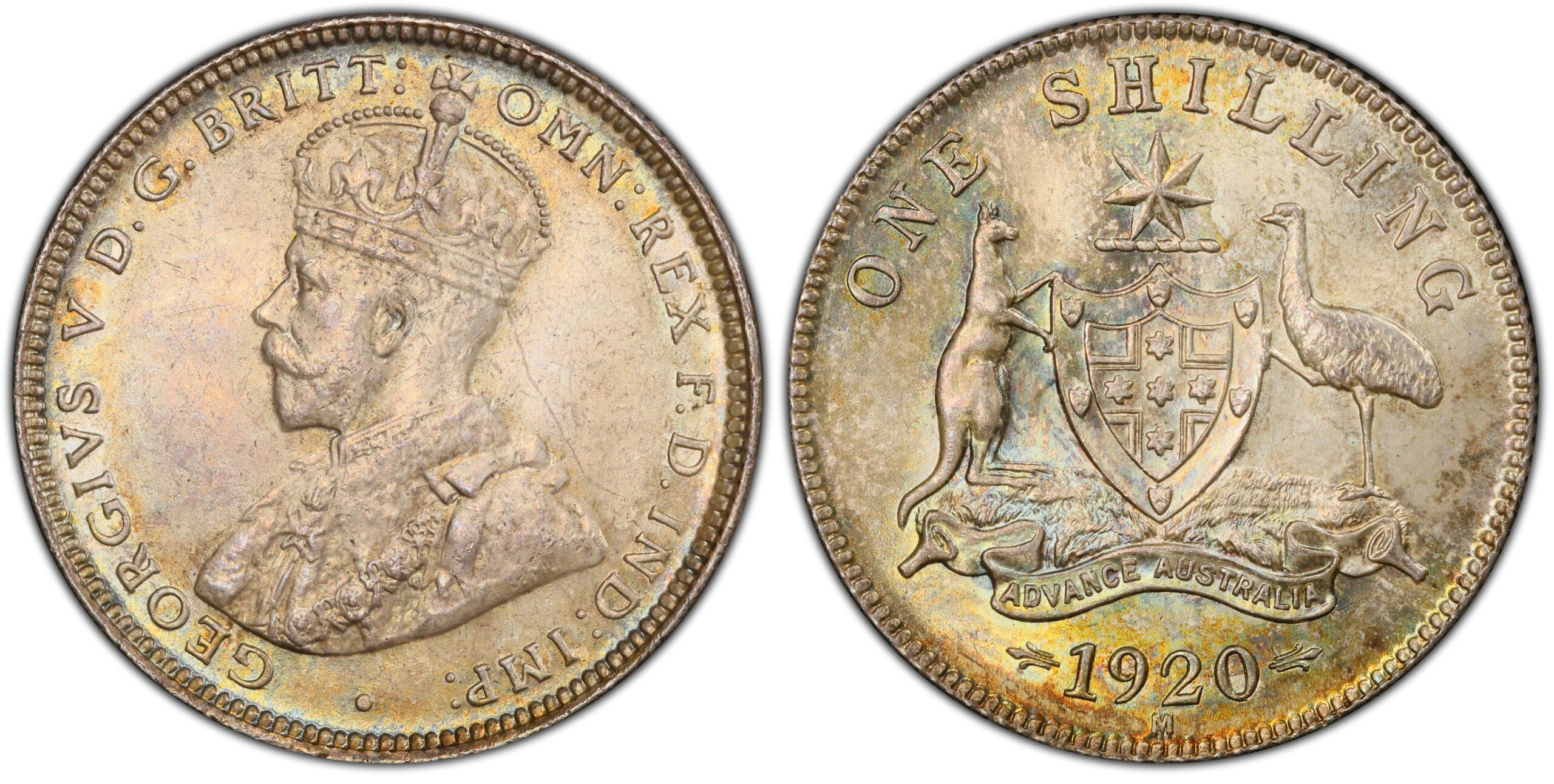 1920 Australian Shilling obverse and reverse