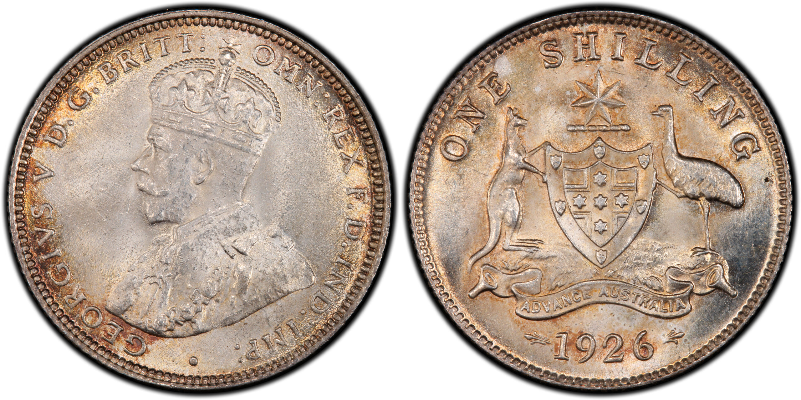 1926 Australian Shilling obverse and reverse