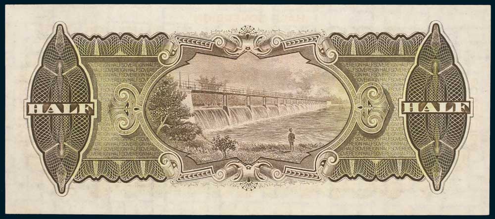 1933 Australian Ten Shillings Riddle Sheehan thick signatures reverse