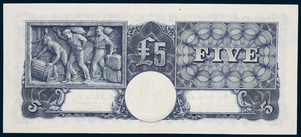 1949 Australian Five Pounds Coombs Watt reverse