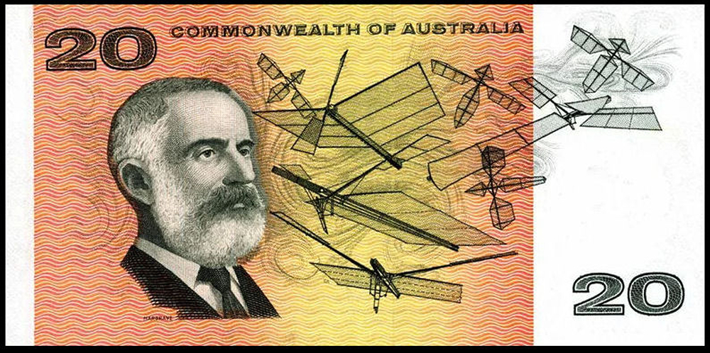 Australian Twenty Dollar Phillips Randall ZXA star replacement note reverse