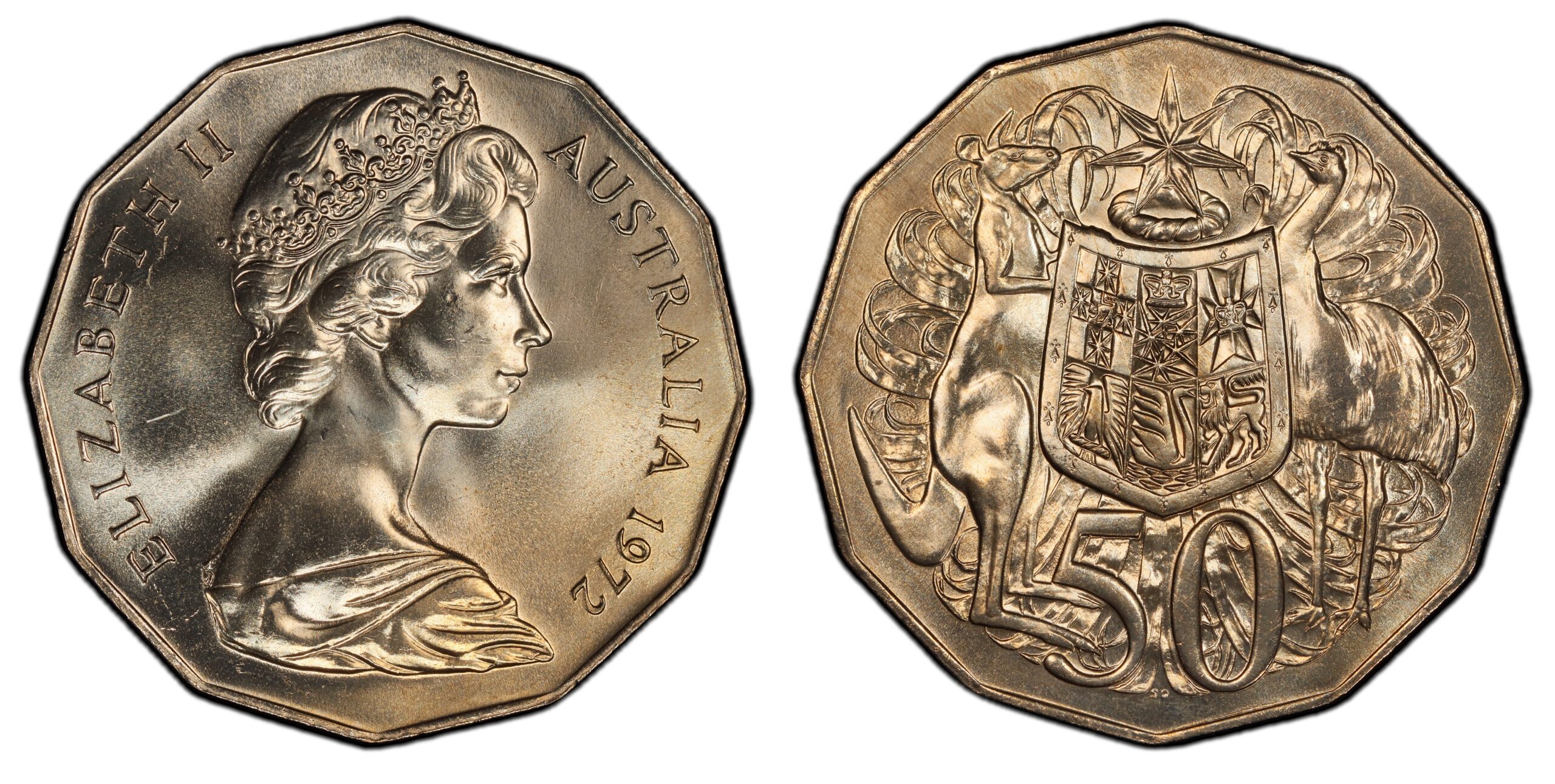 1972 50 Cent obverse and reverse