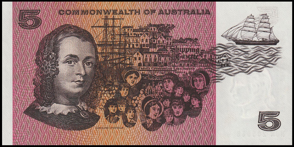 1972 Five Dollars - Phillips & Wheeler reverse