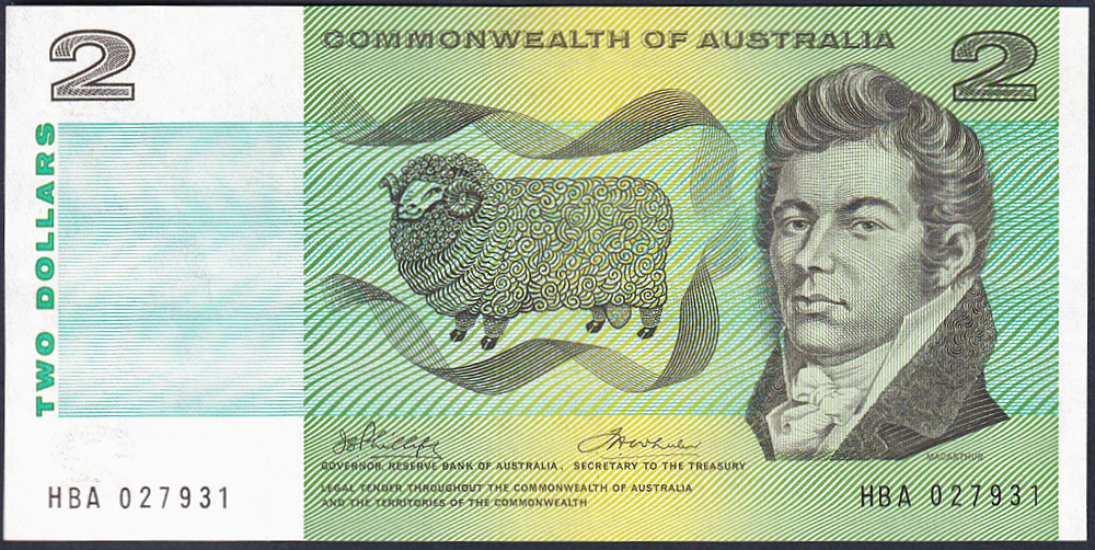1972 Two Dollars - Phillips & Wheeler obverse