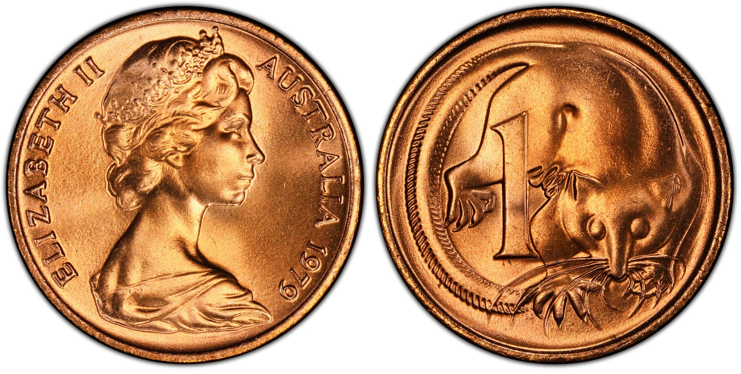 1979 1 Cent obverse and reverse