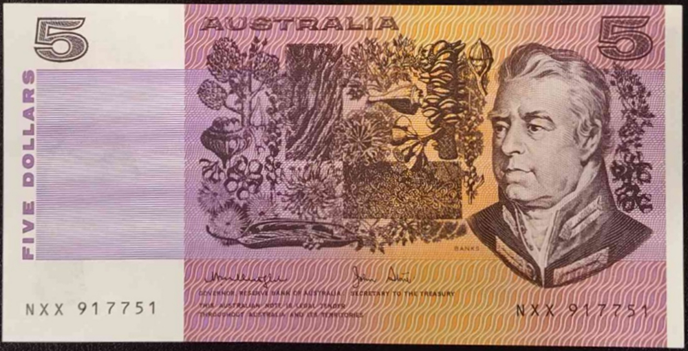 1979 Five Dollars - Knight & Stone obverse