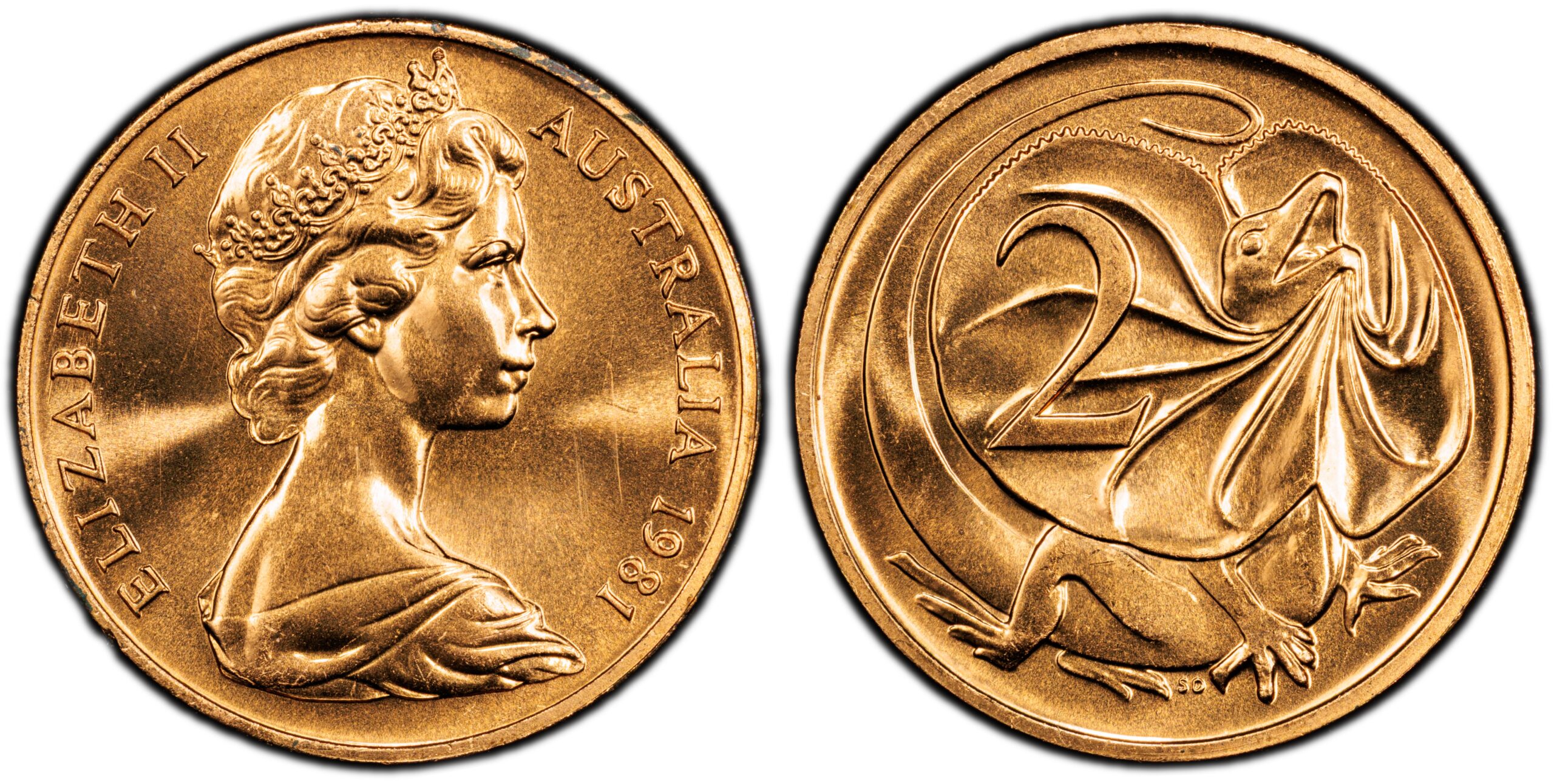 1981 2 Cent obverse and reverse