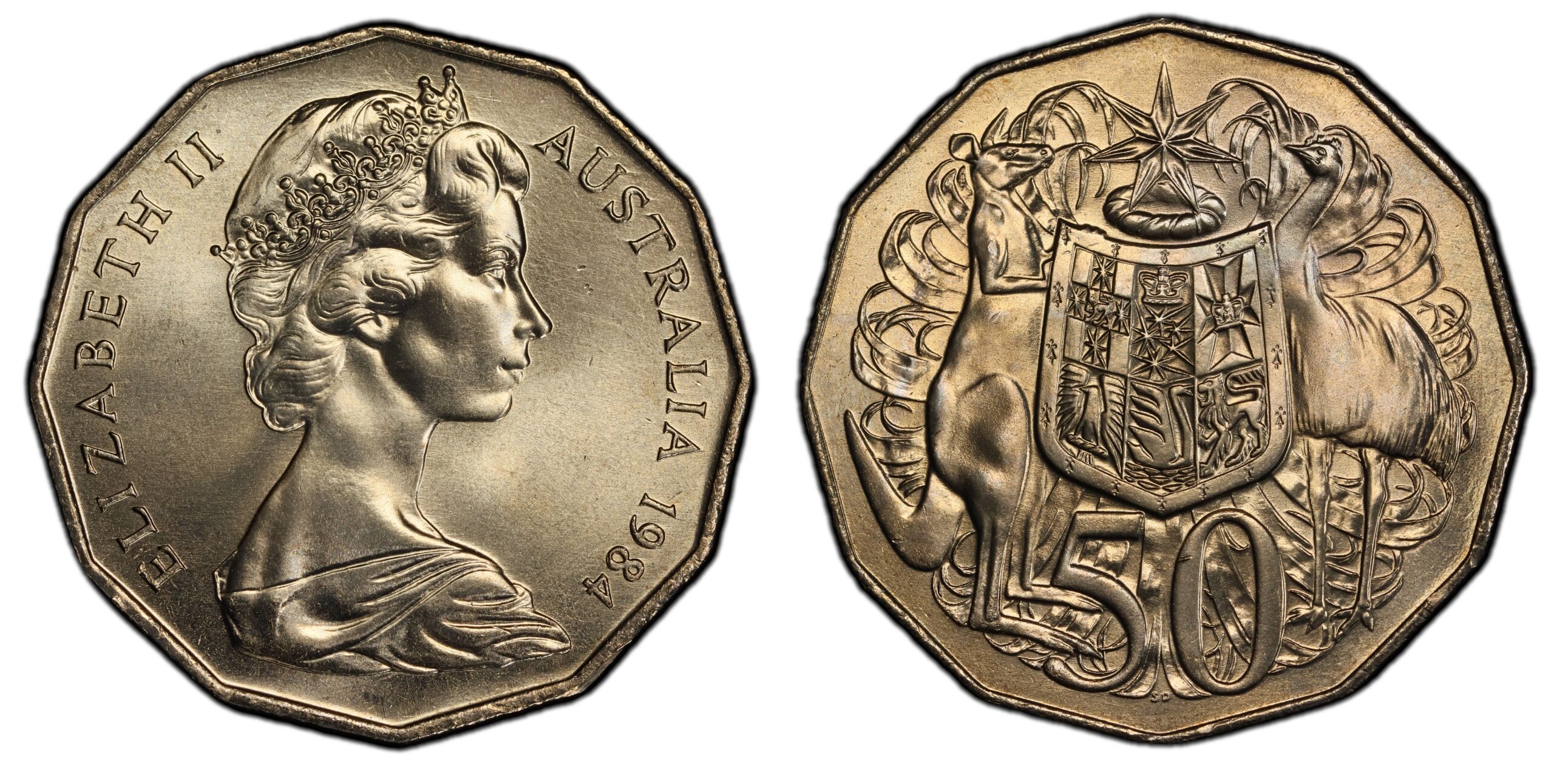 1984 50 Cent obverse and reverse