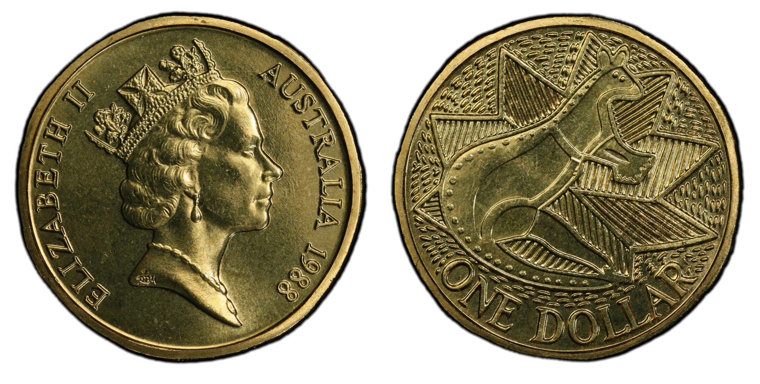 1988 $1 - Australian Bicentenary obverse and reverse