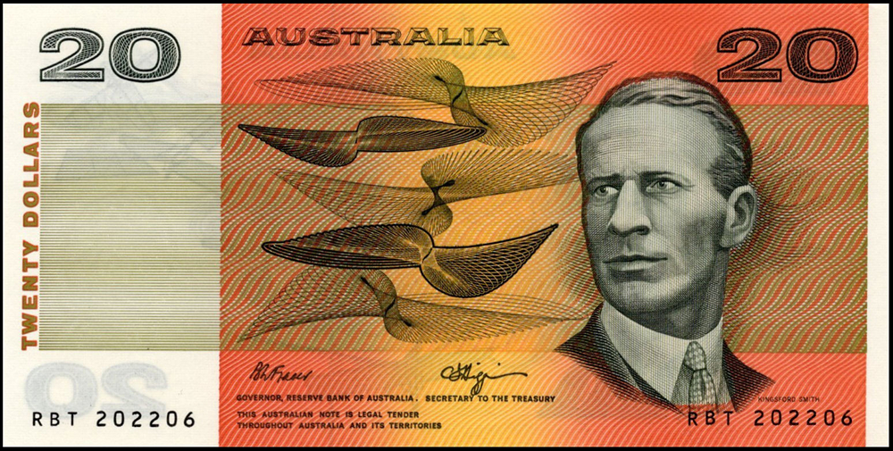 1989 Twenty Dollars - Fraser & Higgins obverse