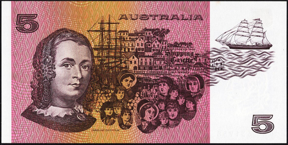 1991 Five Dollars - Fraser & Cole reverse