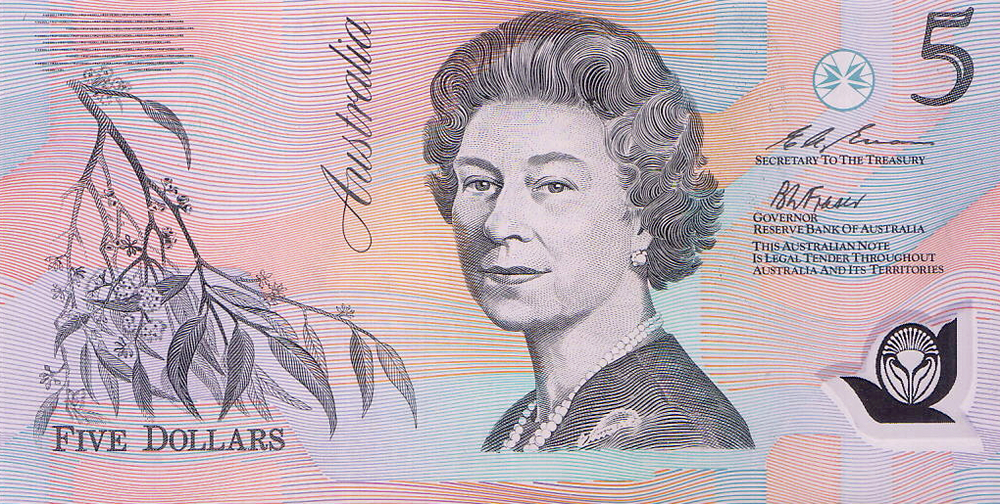 1993 Five Dollars - Fraser & Evans reverse