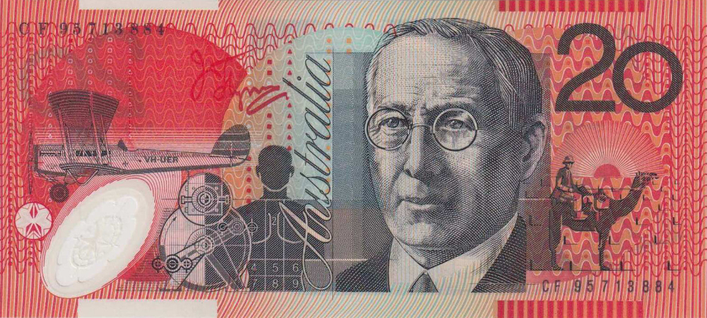 1995 Twenty Dollars - Fraser & Evans obverse